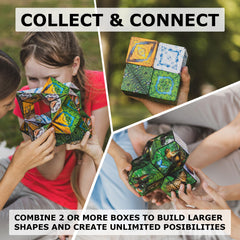 Shashibo calming, tactile stim toy ideal for kids, teens, and adults during focus breaks.