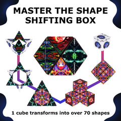 Shashibo compact sensory toy is travel-friendly and quiet.