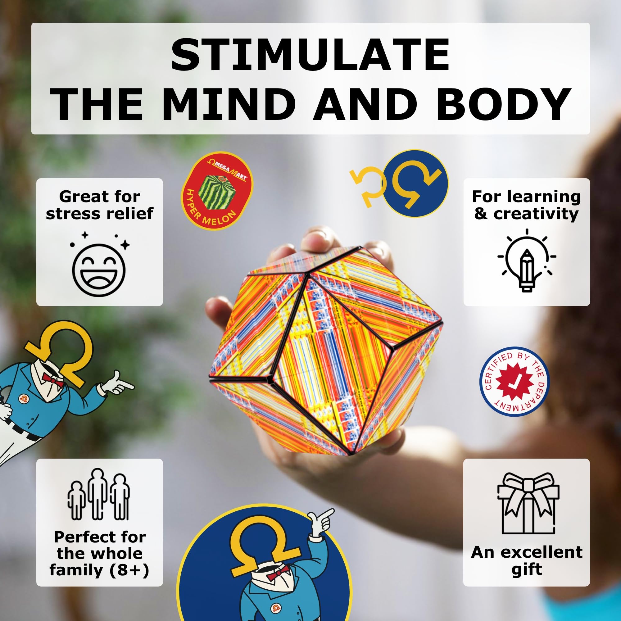 Shashibo compact travel toy fits in a bag for quiet, screen-free fun on the go.