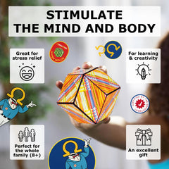Shashibo compact travel toy fits in a bag for quiet, screen-free fun on the go.