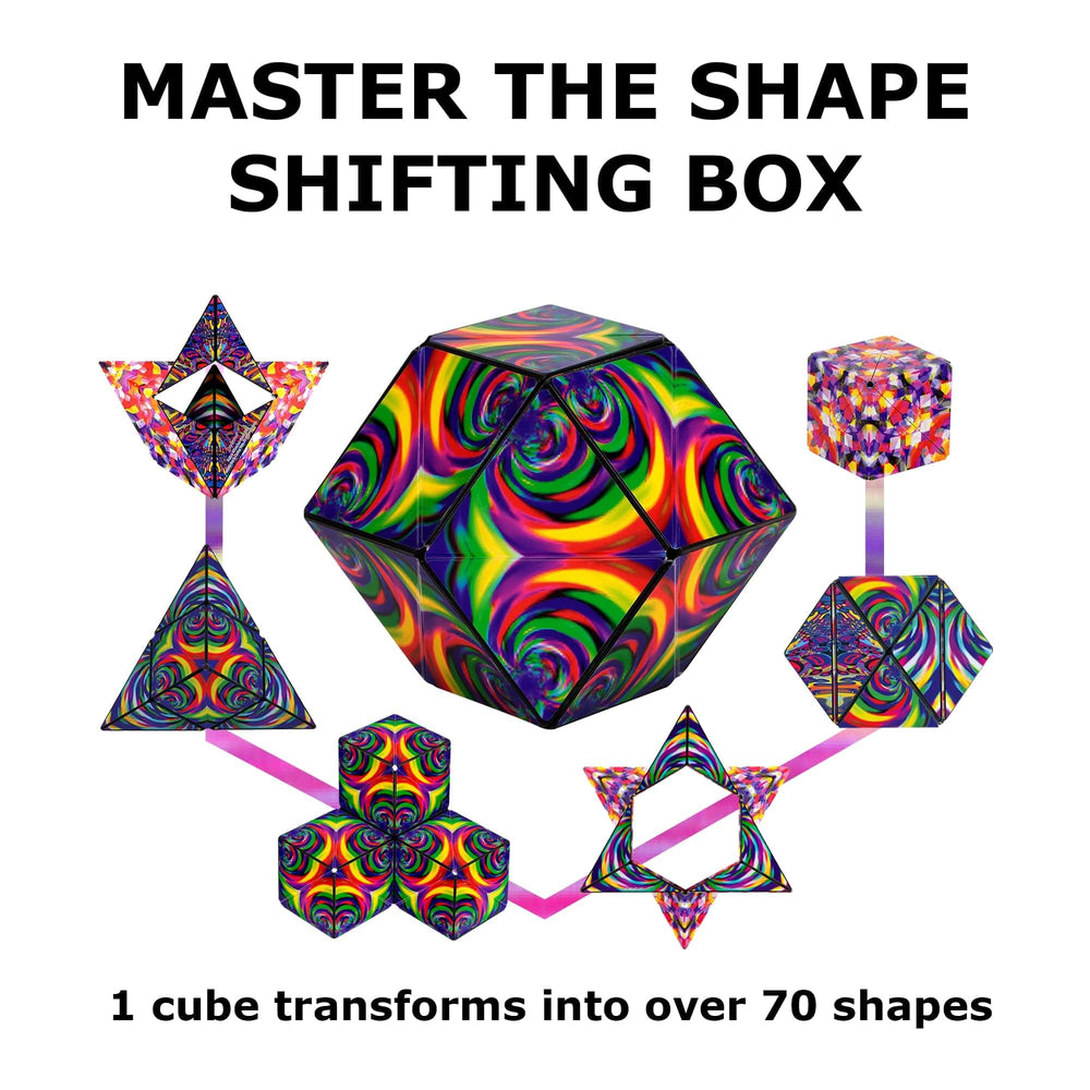 Shashibo Confetti magnetic sculpture encourages creative building and focus.