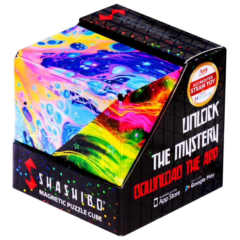 Shashibo Cosmos shape-shifting box showing magnetic versatility for creative play
