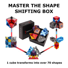 Shashibo durable injection-molded plastic with four artistic patterns.