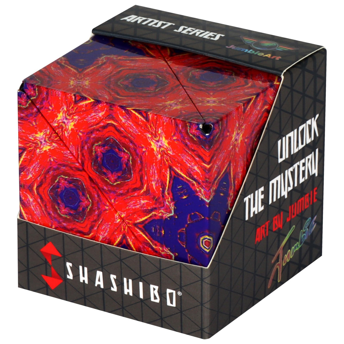 Shashibo Fire Goddess transforms into 100 shapes for tactile engagement.
