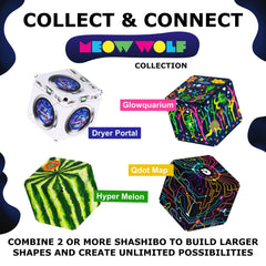 Shashibo tactile puzzle supports hand-eye coordination during play.