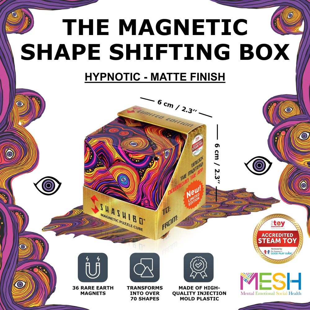 Shashibo magnetic puzzle cubes assemble into larger structures