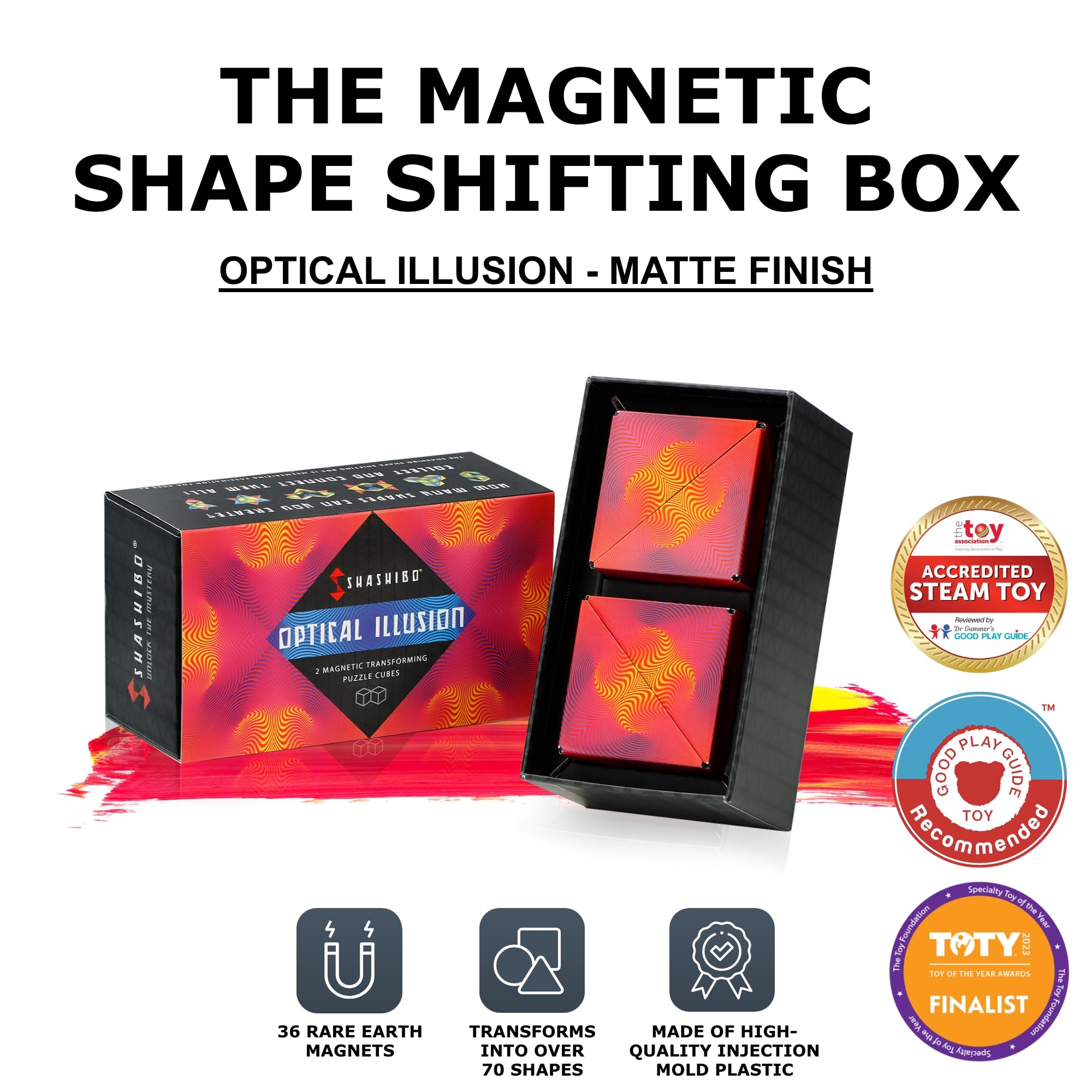 Shashibo transforming into multiple shapes for creative play and focus