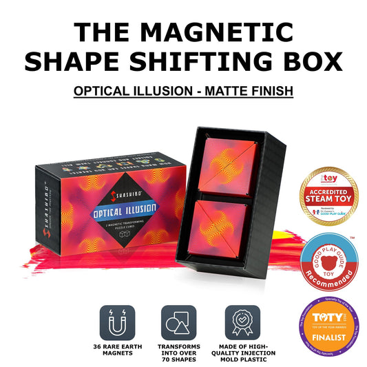 Shashibo transforming into multiple shapes for creative play and focus