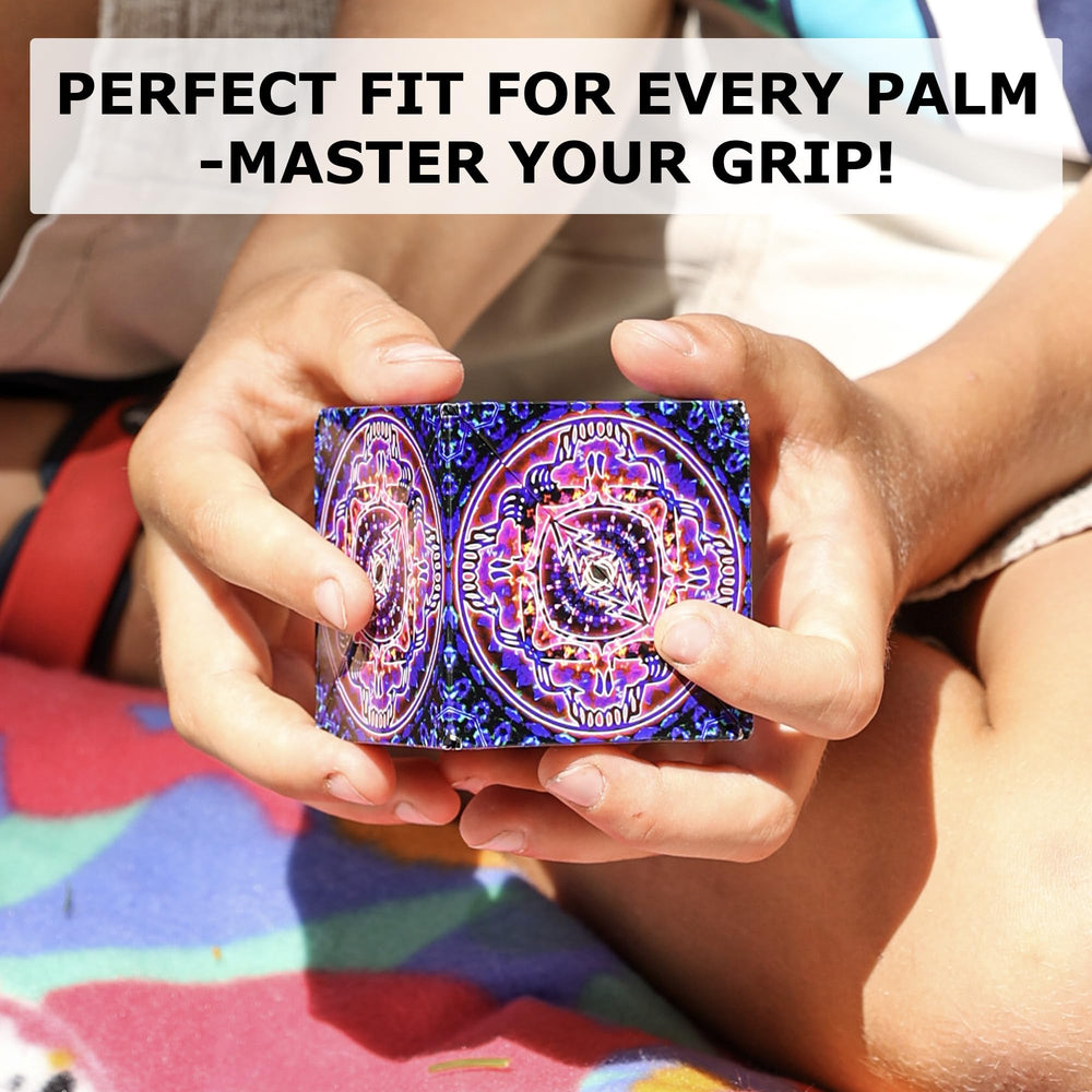 Shashibo four-pattern surface displaying varied artwork for twist-play.