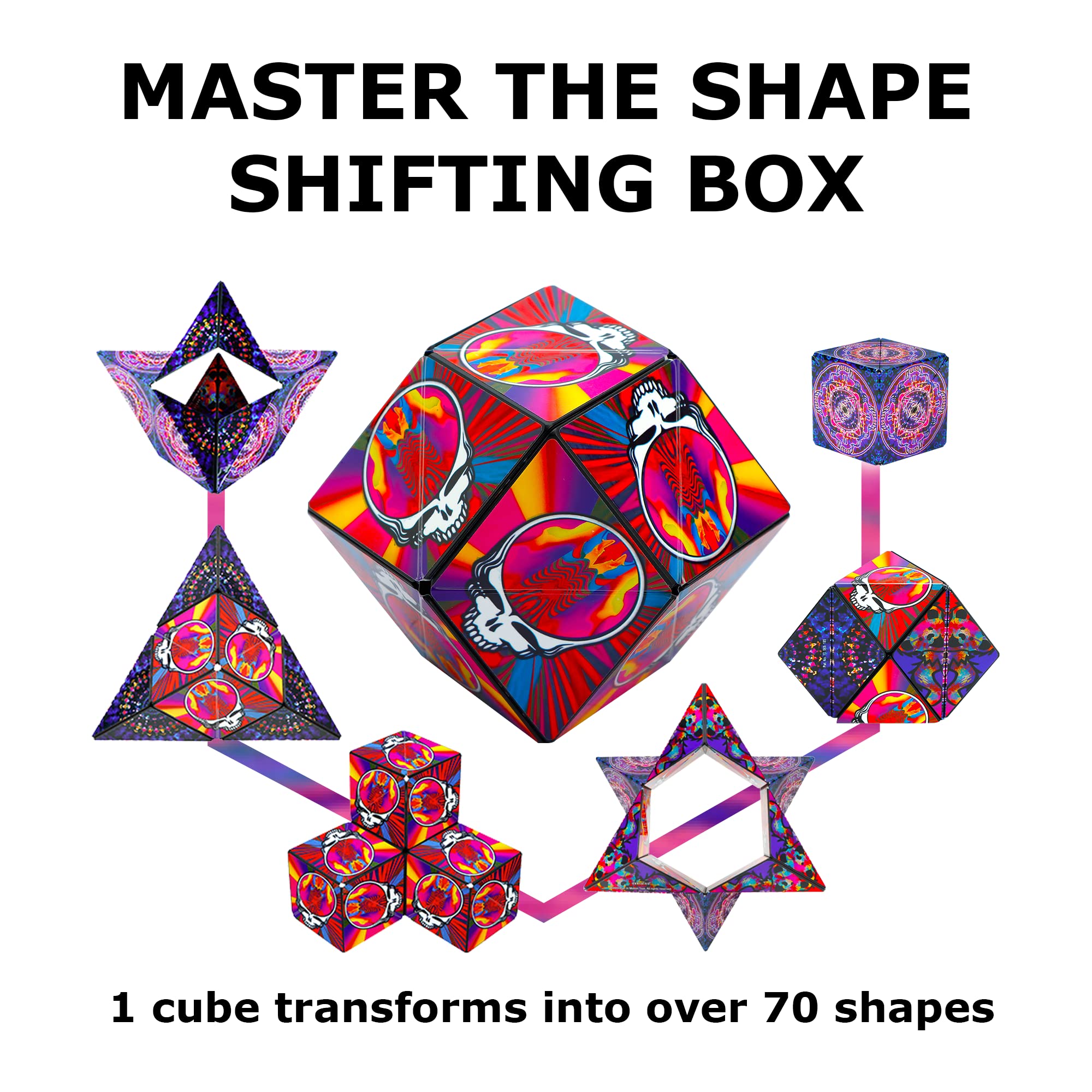 Shashibo patterned surface with matte finish enhances grip and feel.