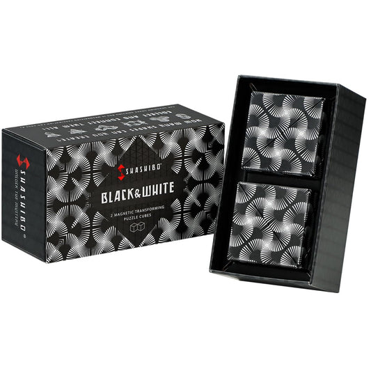 Shashibo Shape Shifting Box held in hand for tactile focus and calm exploration.
