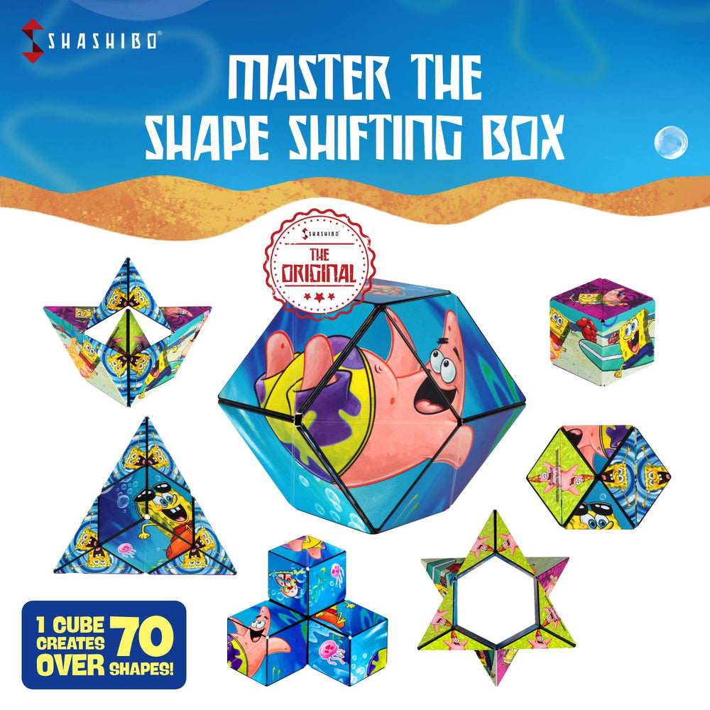 Shashibo SpongeBob artwork patterns invite playful engagement and sensory fun.