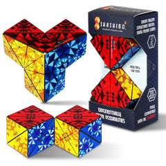 Shashibo Squared Box demonstrates magnetic twist for versatile play and learning.