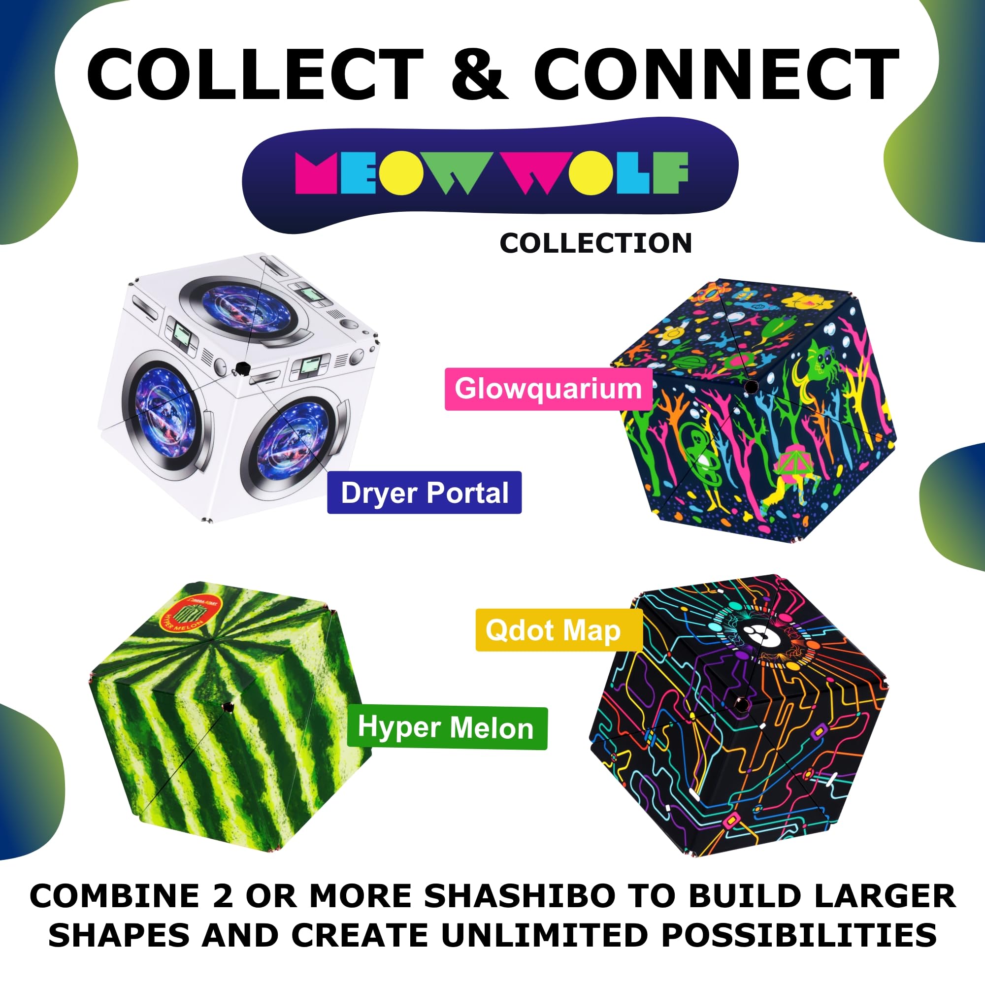 Shashibo STEM edutainment toy promotes problem solving and spatial awareness during play.