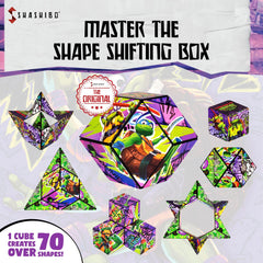 Shashibo textured matte surface shows durable finish for long-lasting play.