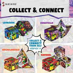 Shashibo TMNT artwork patterns enhance storytelling on the cube
