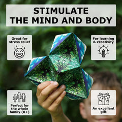 Shashibo transforms into multiple shapes during interactive play.