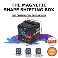 Shashibo ultra-strong magnets let you connect cubes into bigger structures.