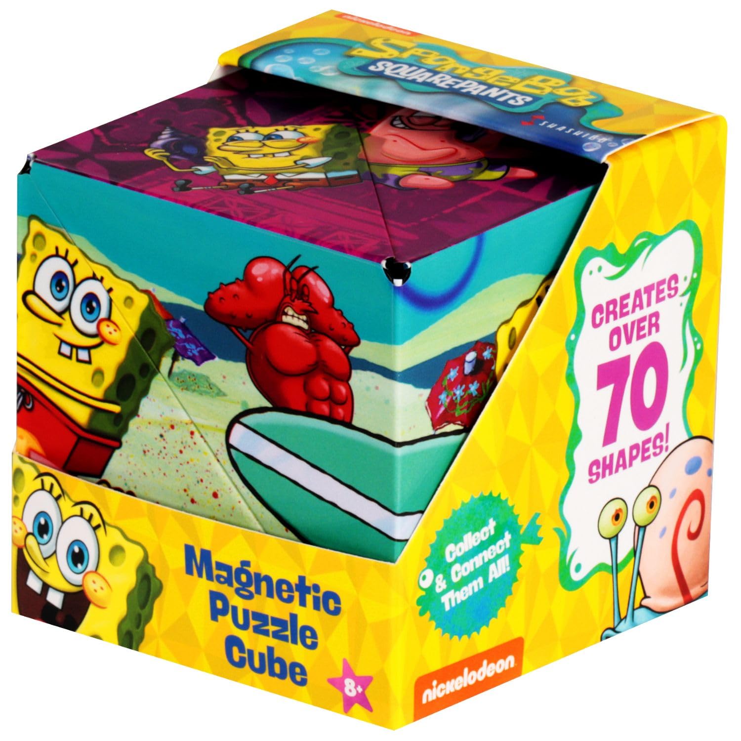Shashibo underwater buddies front view, highlighting tactile exploration and focus with the Beach Buddies edition.