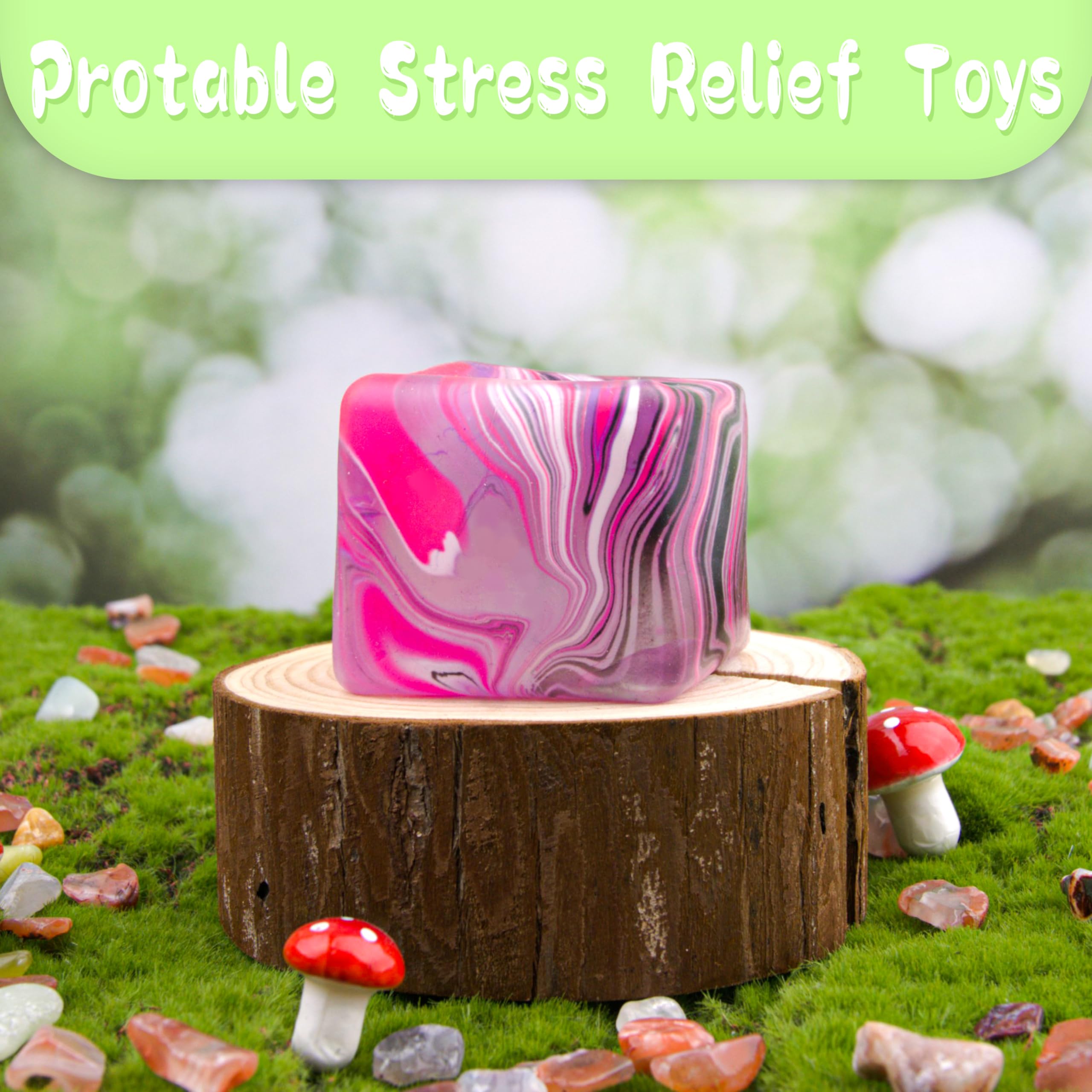 Sheenice stress ball provides dual relief through squeezing and fidgeting for calm focus.