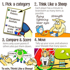 SHEEPLE category cards spread, sparking quick thinking and lively interactions