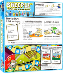 SHEEPLE family laughs during gameplay, ideal for parties and gatherings