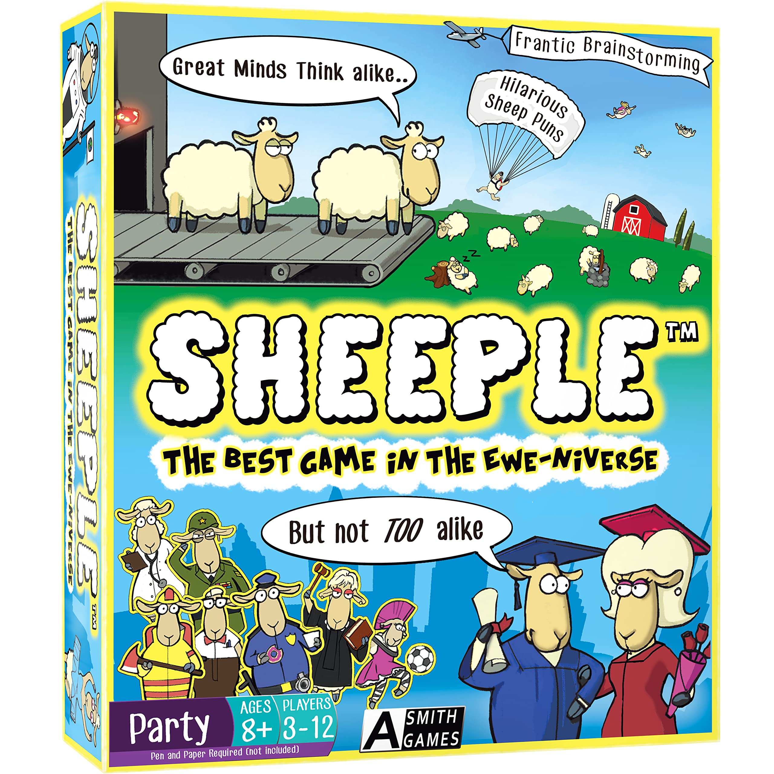 SHEEPLE game board set up for family night, inviting big groups to play