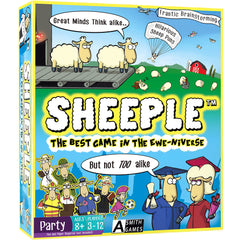 SHEEPLE game board set up for family night, inviting big groups to play