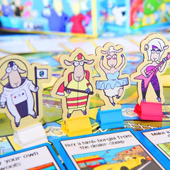 SHEEPLE sand timer counting down, heightening fast-paced play