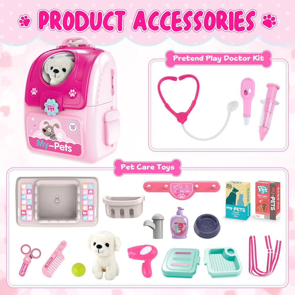 Shemira activity board aids interactive pet care role play