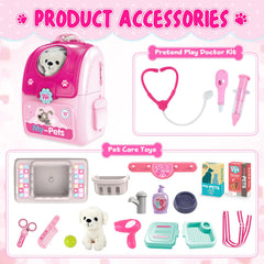 Shemira activity board aids interactive pet care role play