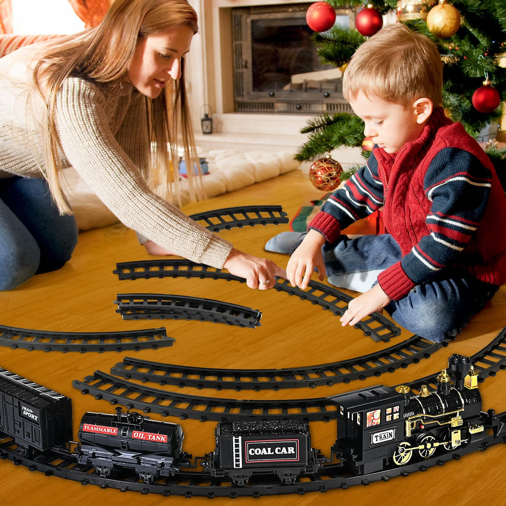 Shemira Christmas Train straight track for stable oval or circle layouts