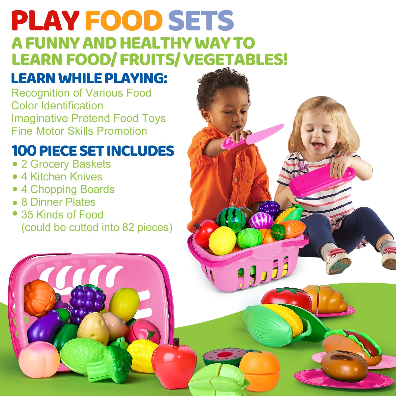 Shemira colorful educational toys encourage imaginative kitchen play and exploration.