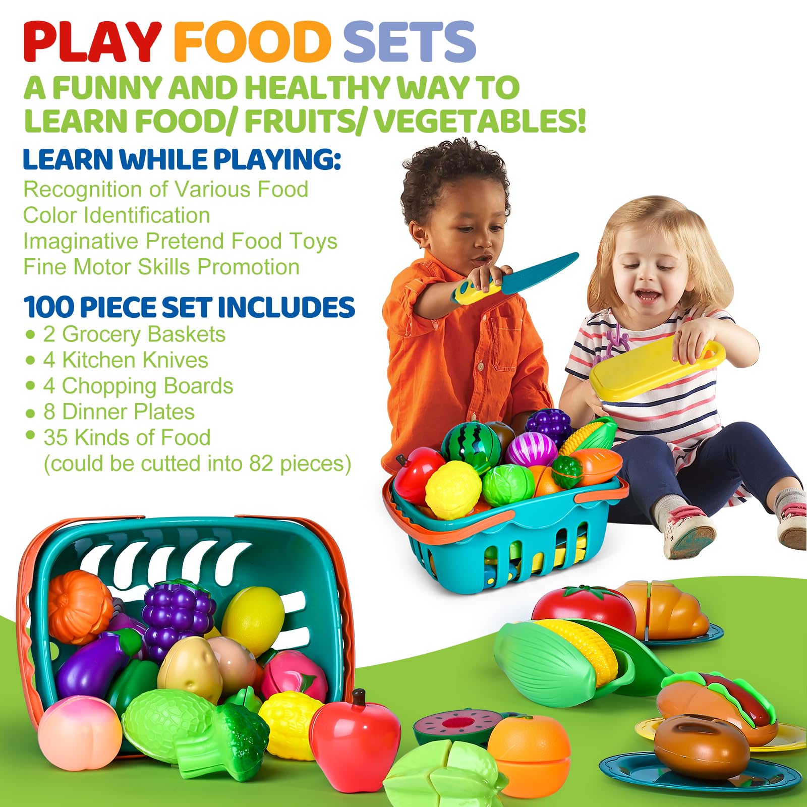 Shemira gift-ready pretend food set makes a thoughtful present for toddlers.