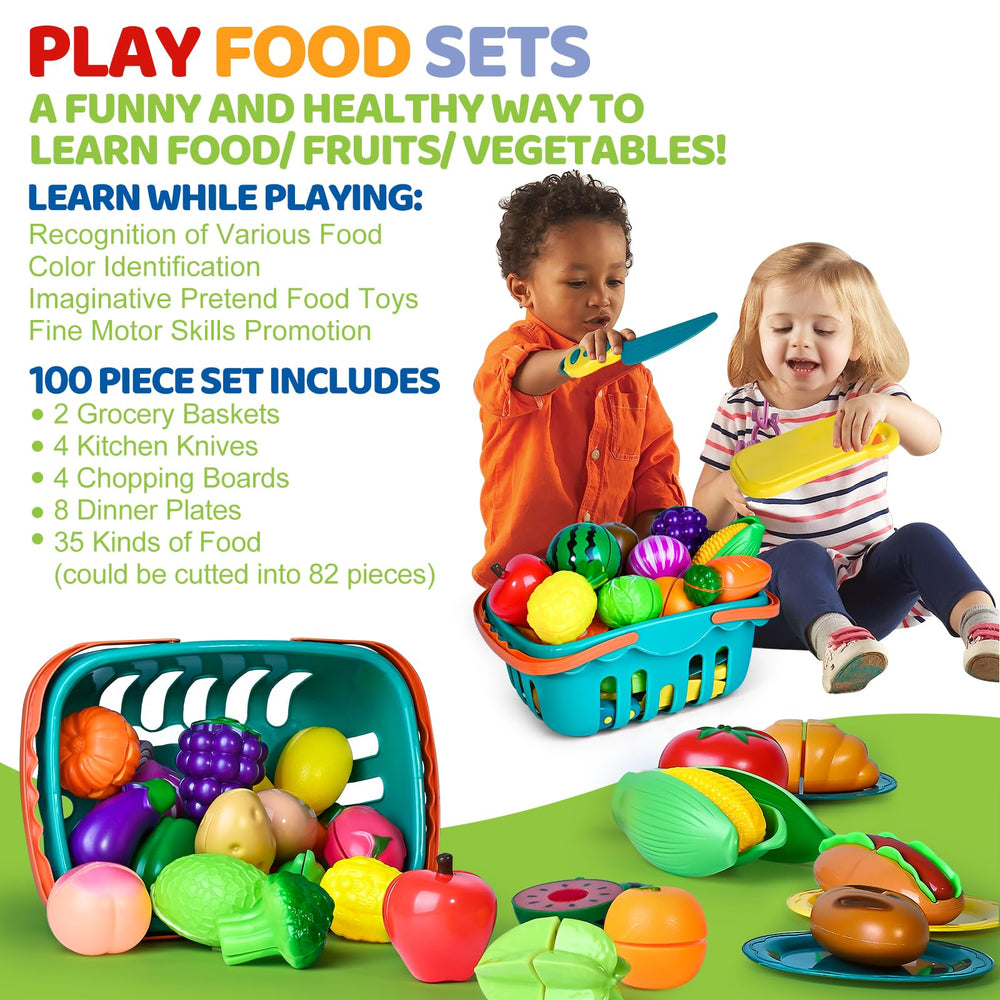 Shemira gift-ready pretend food set makes a thoughtful present for toddlers.