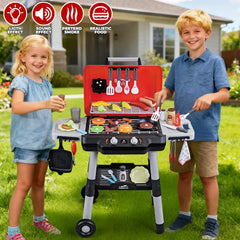 Shemira grill playset with extendable side tables for tool organization