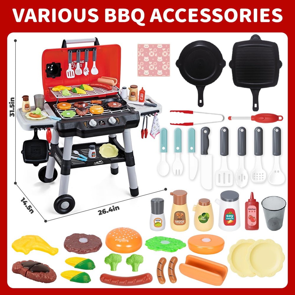 Shemira toy kitchen set with play food and cooking tools for kids