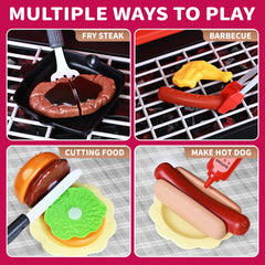 Shemira Kids Grill Playset includes 35 accessories for complete pretend setup.