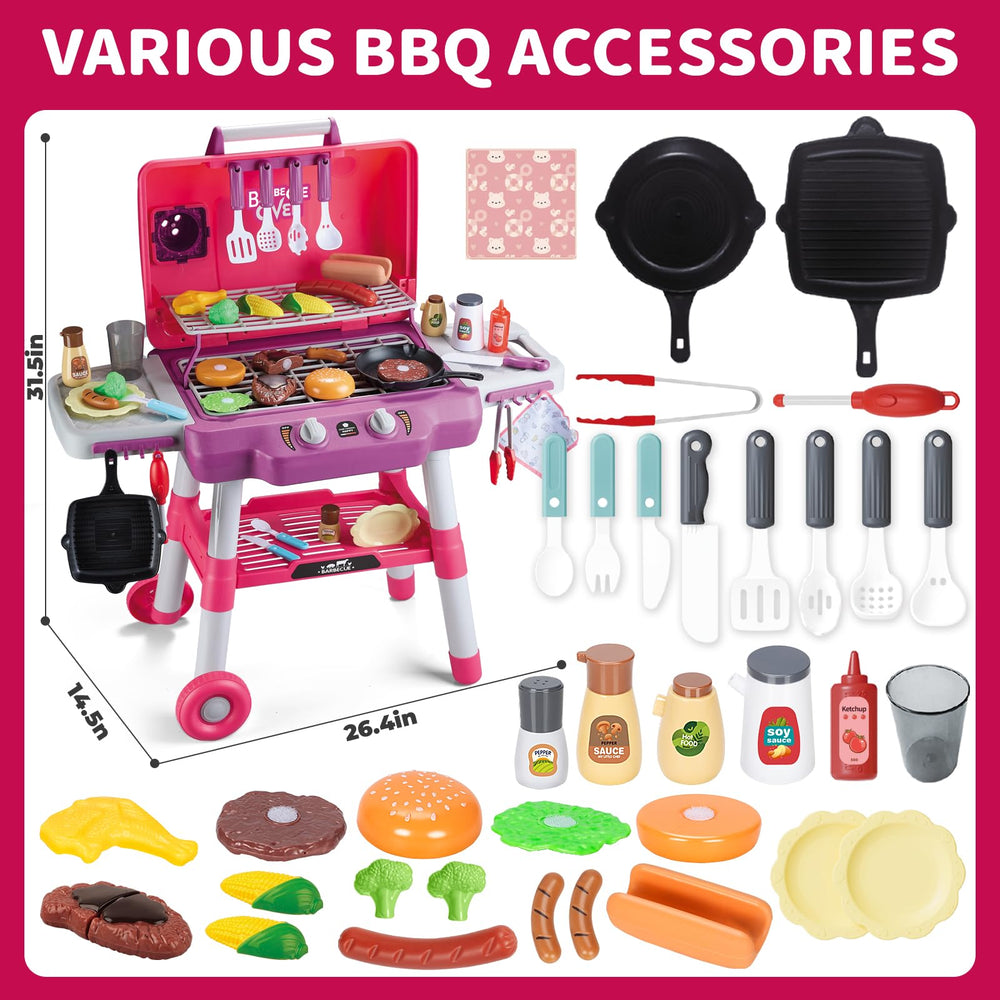 Shemira Kids Grill Playset BPA-free and durable for outdoor use.