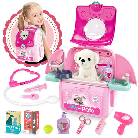 Shemira pet doctor set with backpack enabling imaginative vet play