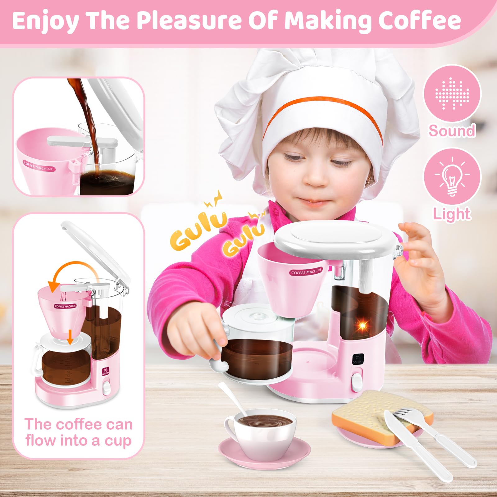 Shemira play kitchen cups and plates set for pretend meals.