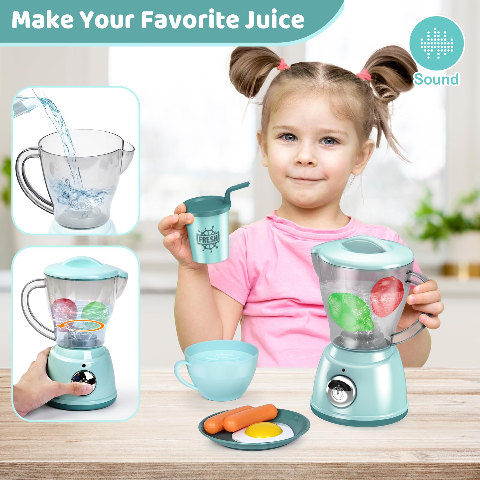 Shemira play kitchen cups and plates promote tidy pretend meals.