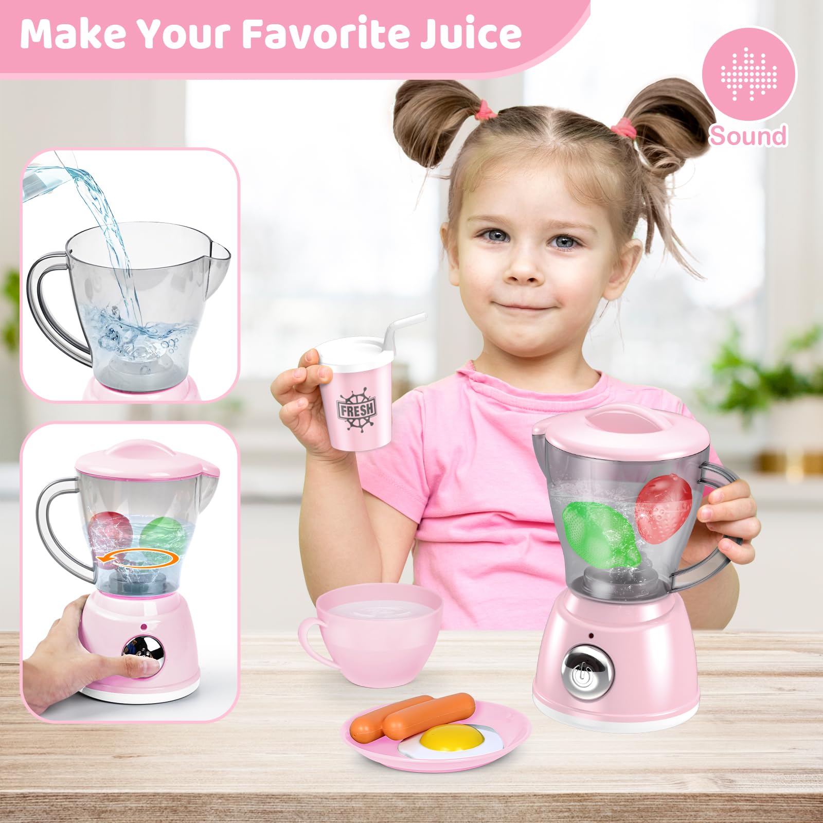 Shemira play kitchen food set for colorful pretend cooking.