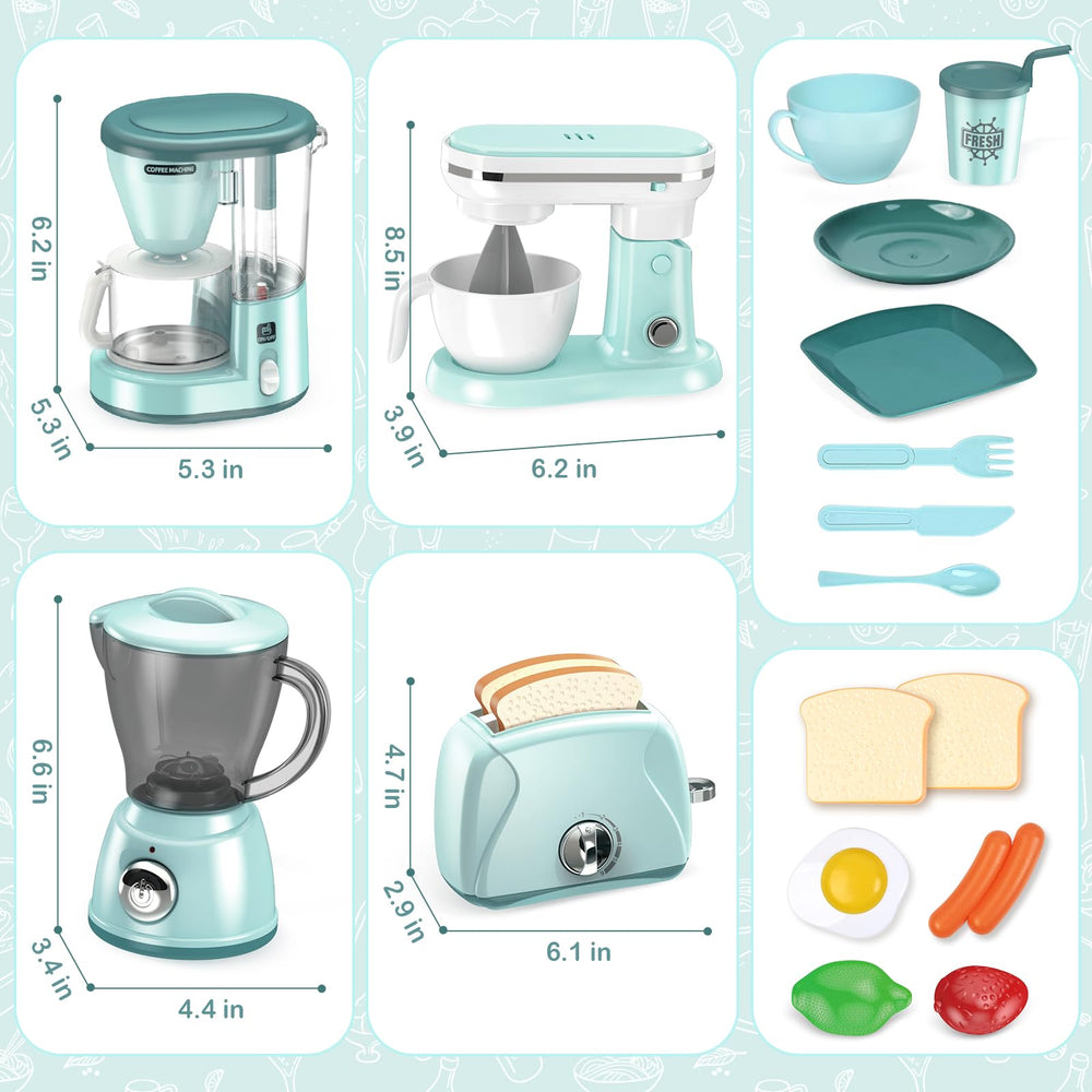 Shemira play kitchen utensils complete the cooking station for budding chefs.