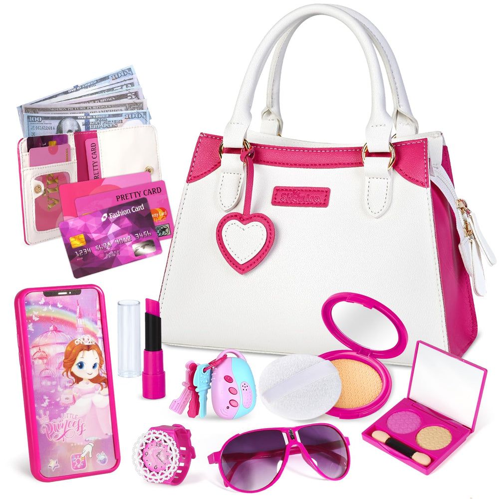 Shemira Play Purse for little girls, compact carry size for pretend shopping fun