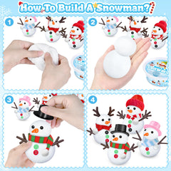 Shemira Snowman Kit family crafting session for kids.