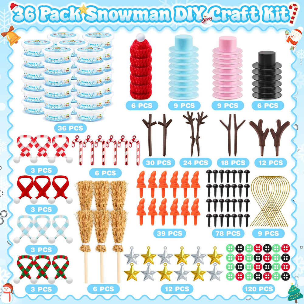 Shemira Snowman Kit hats and buttons for custom decorations.