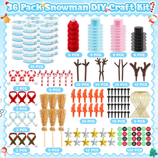 Shemira Snowman Kit hats and buttons for custom decorations.
