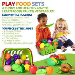 Shemira two storage baskets help clean up quickly after playtime.