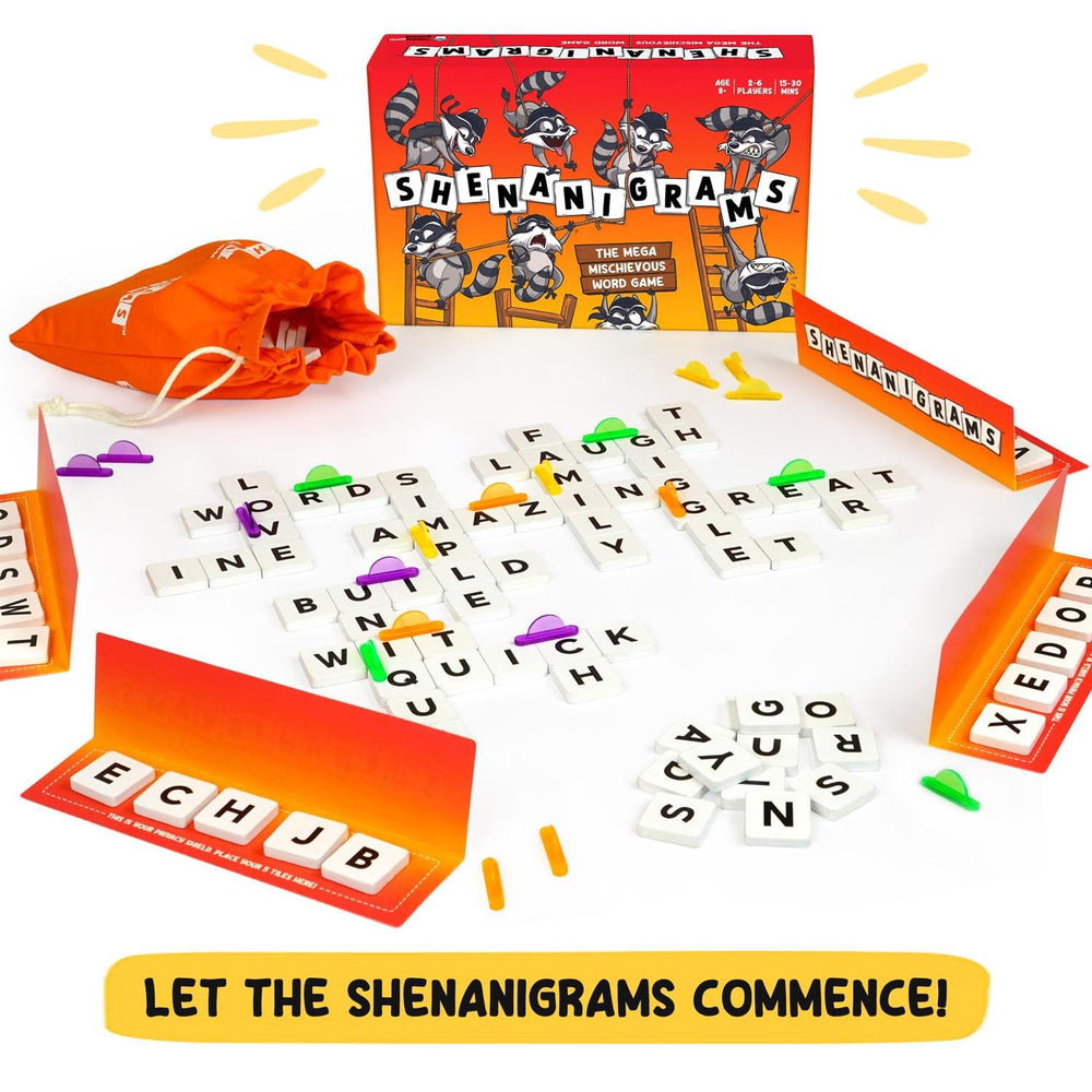 Shenanigrams couple date night setup showing cozy, playful competition.